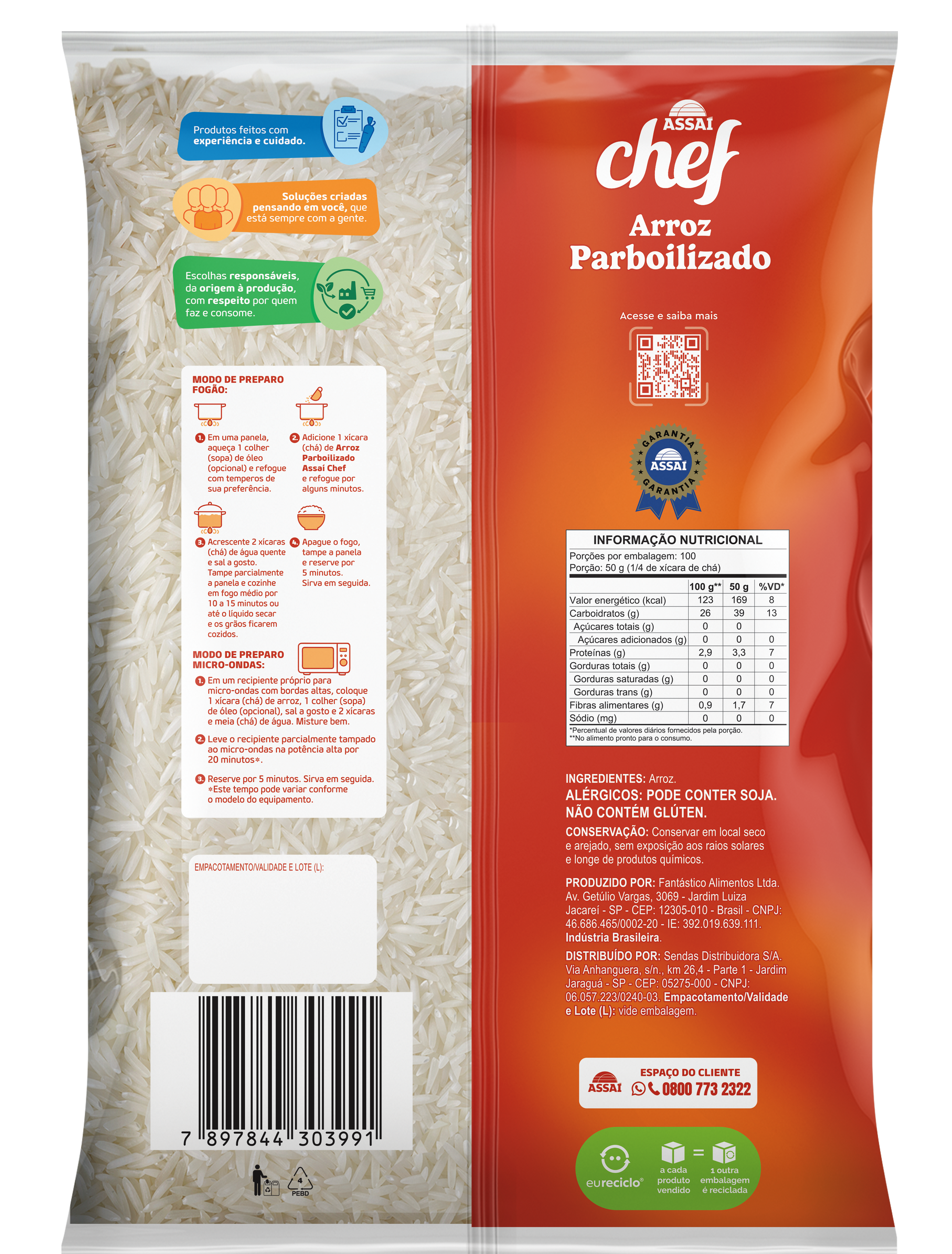 Arroz Parborizado 5kg - Verso