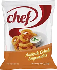 Anéis de Cebola Empanados