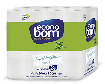 Papel Higiênico 24 rolos - 20mx10cm