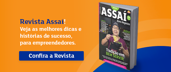 mini banner revista assaí - pão de queijo - assaí atacadista