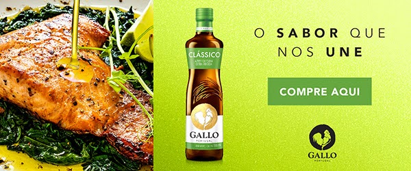 banner com carne e uma garrafa de azeite com o fundo verde - GALLO - fornecedores do Assaí Atacadista