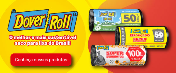 banner Dover Roll com embalagens do produto e fundo amarelo e vermelho com texto - Assaí Atacadista - storytelling