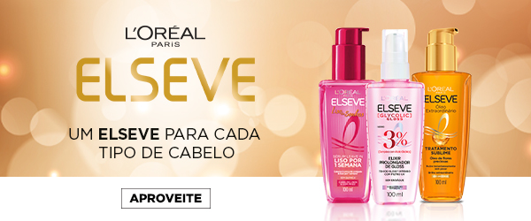 banner Elseve L´Oréal Paris com três embalagens de óleo capilar - fornecedores do Assaí Atacadista