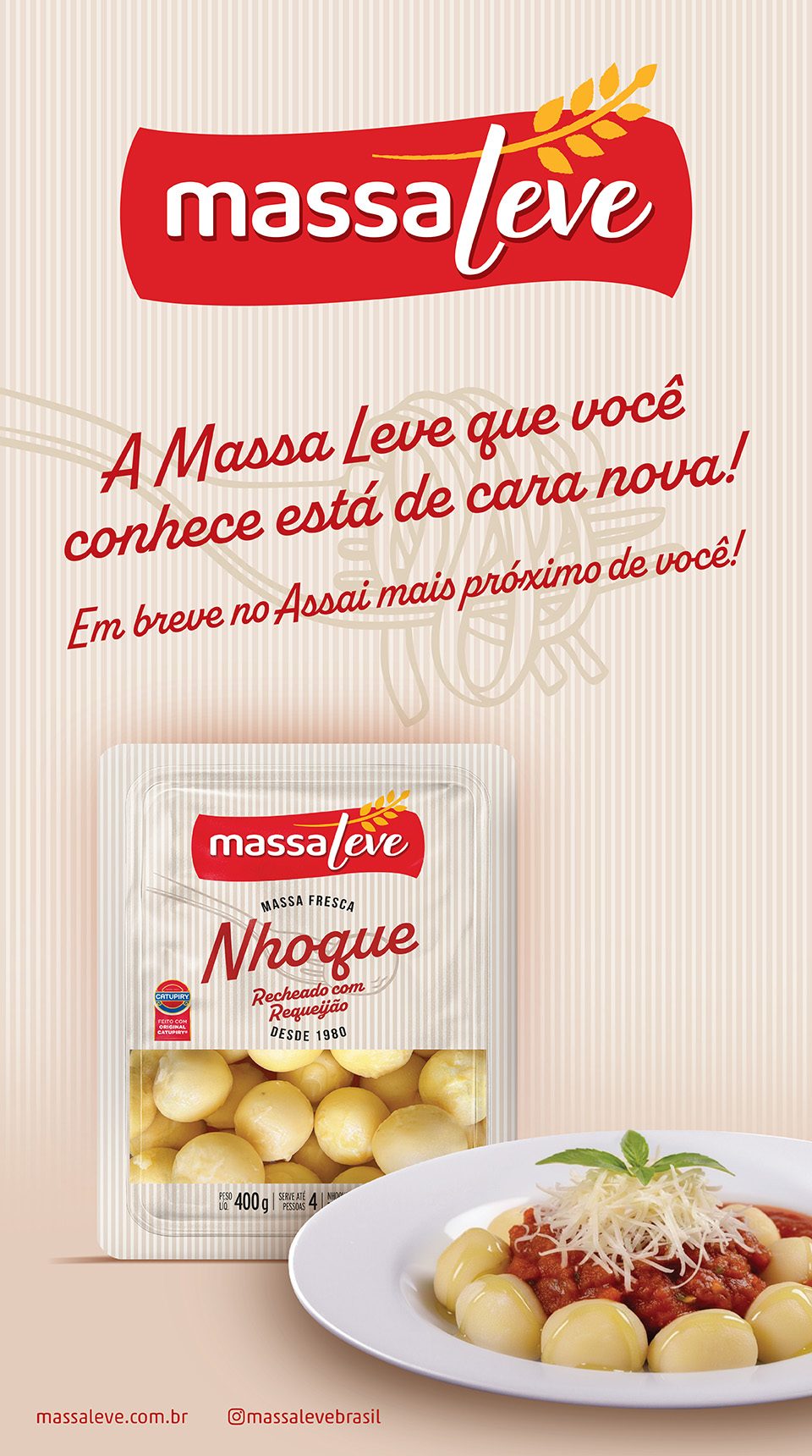 Massa Leve com embalagem de Nhoque e prato com a receita-Assaí Atacadista.jpg