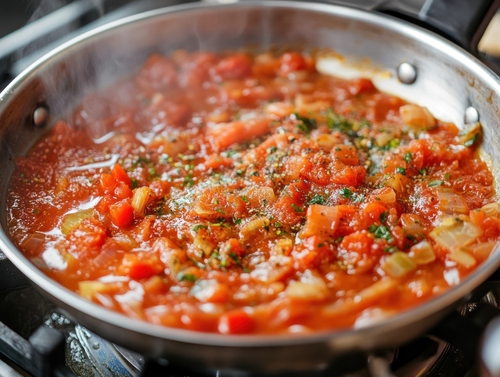 molho de tomate quente em uma panela - produtos sem glúten - Assaí Atacadista