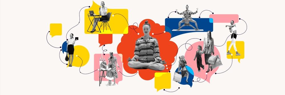 mulher branca meditando e pensando em situações diversas - monetizar hobby - Assaí Atacadista
