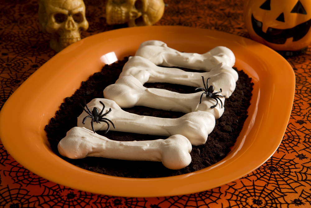 cesta de abóbora de doces ou travessuras assustadoras de halloween