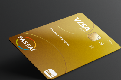 mockup cartão Passaí com fundo cinza-Assaí Atacadista