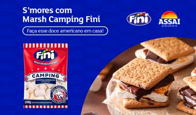 banner da receita smores com Marsh Camping Fini - Assaí Atacadista