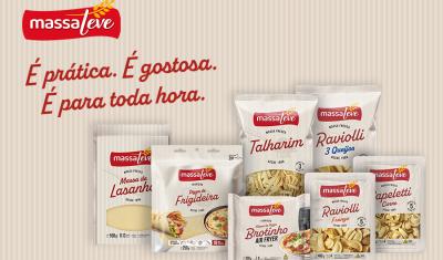 banner com embalagens dos produtos da Linha de Massas Frescas da Massa Leve-Assaí Atacadista.png