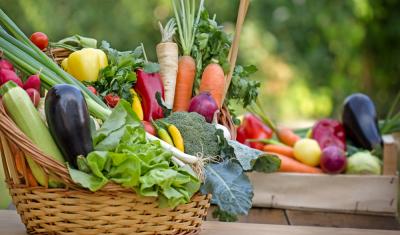 cesta com legumes e verduras do verão - assaí atacadista