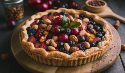 torta doce com frutas de inverno e cereais - Assaí Atacadista
