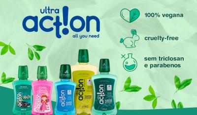Enxaguantes bucais veganos Ultra Action