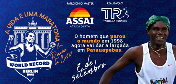 Banner de divulgação da Corrida A Vida é Uma Maratona, patrocinada pelo Assaí Atacadista (Imagem: Ticket Sports)