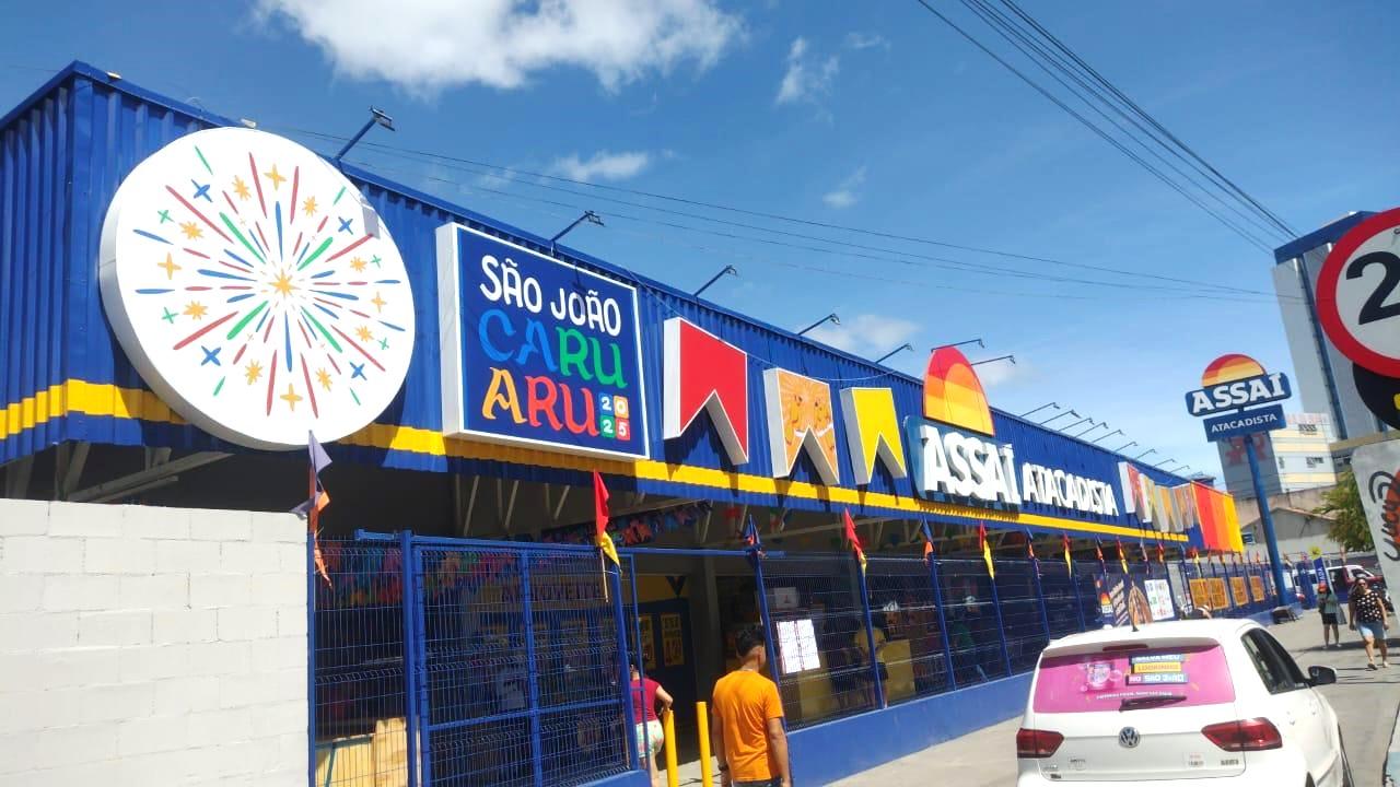 Fachada da loja do Assaí Atacadista em Caruaru (Foto: divulgação/Assaí Atacadista)
