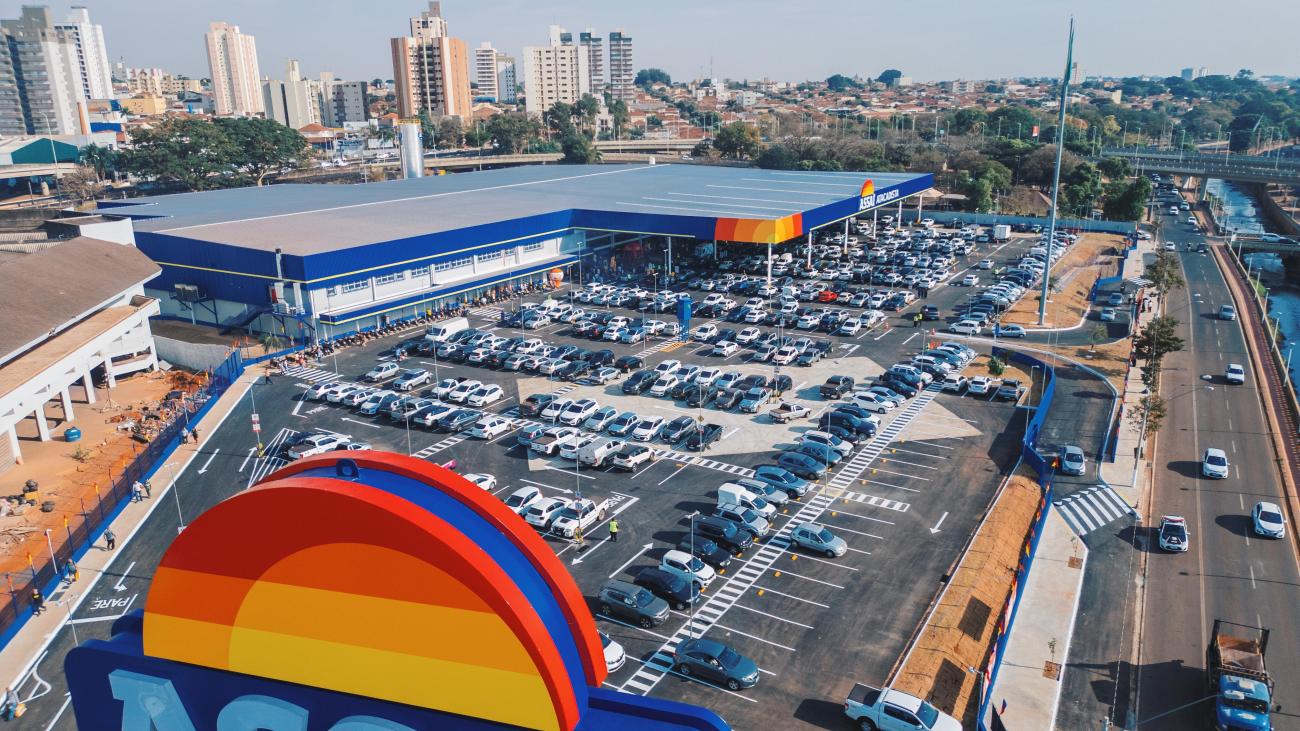 Com uma área construída de mais de 14,4 mil m², Assaí inaugura segunda unidade em Rio Preto (Foto: Divulgação Assaí)