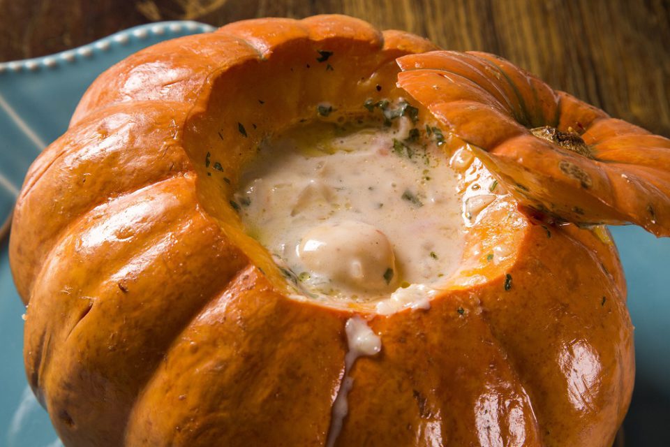 receita de camarrão na abóbora moranga - receitas de outono - Assaí Atacadista